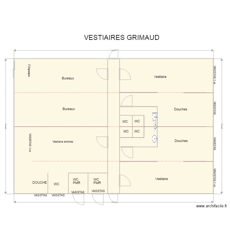 Vestiare Grimaud . Plan de 0 pièce et 0 m2