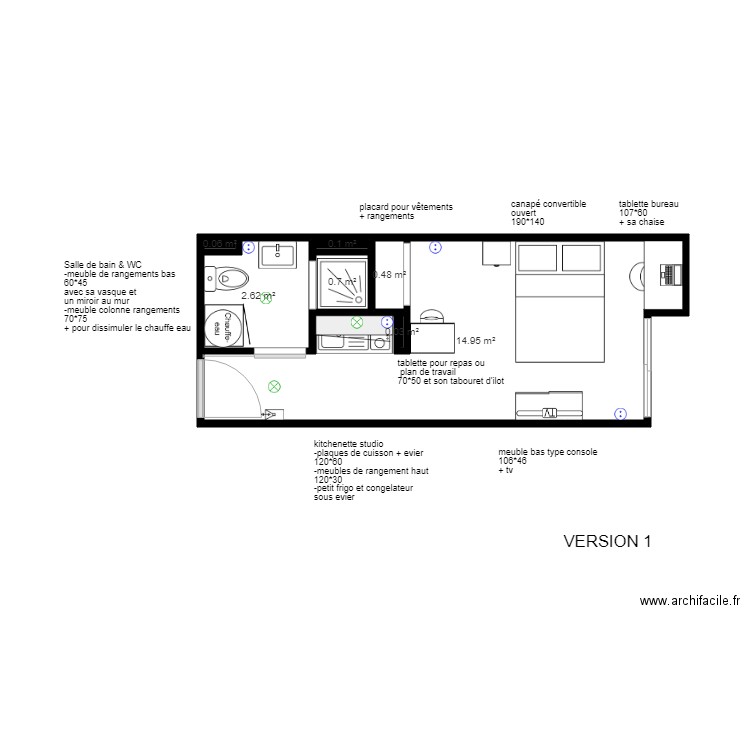 version 1. Plan de 0 pièce et 0 m2