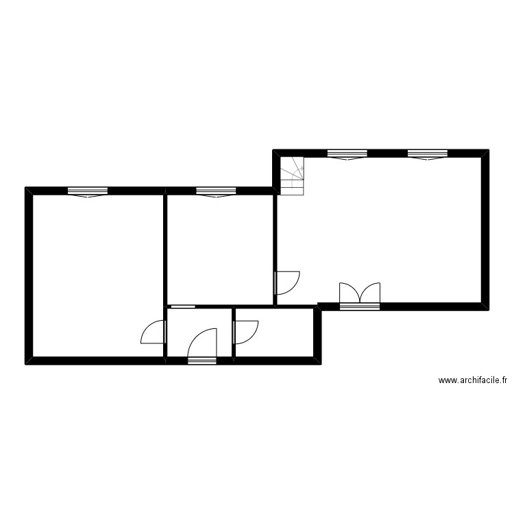 PILLET RDC. Plan de 4 pièces et 85 m2