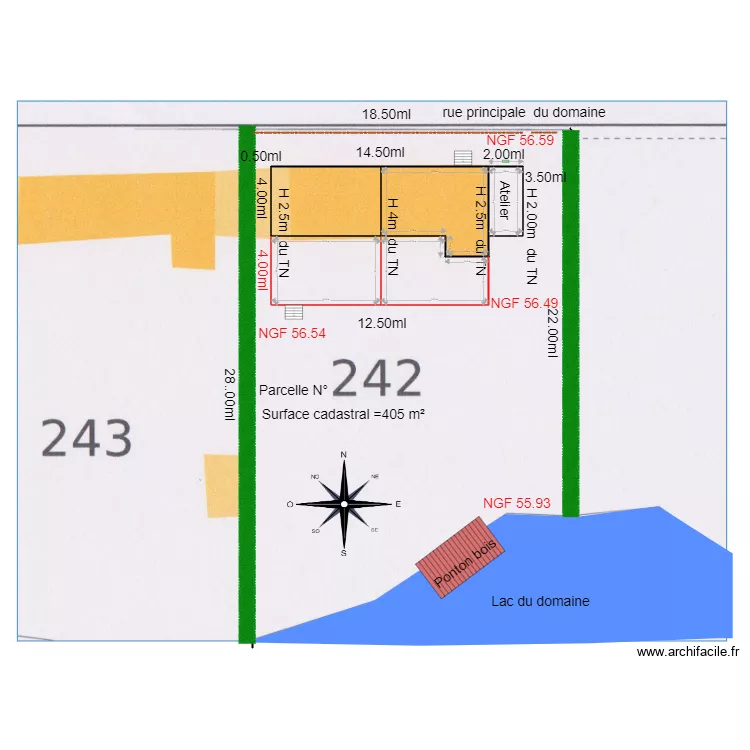  plan de masse JC. Plan de 