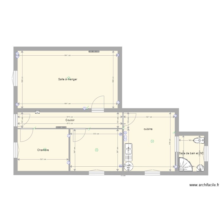 Pascale. Plan de 5 pièces et 64 m2