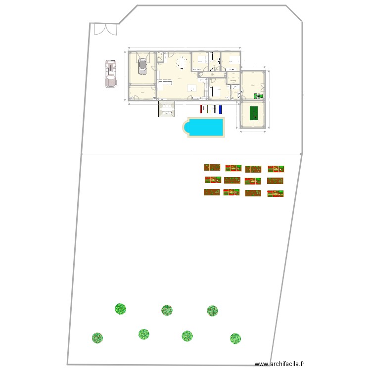 terrain du cadastre encadre 1. Plan de 0 pièce et 0 m2