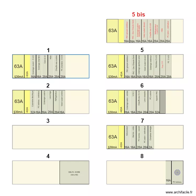 Tableau &eacute;lectrique 07. Plan de 