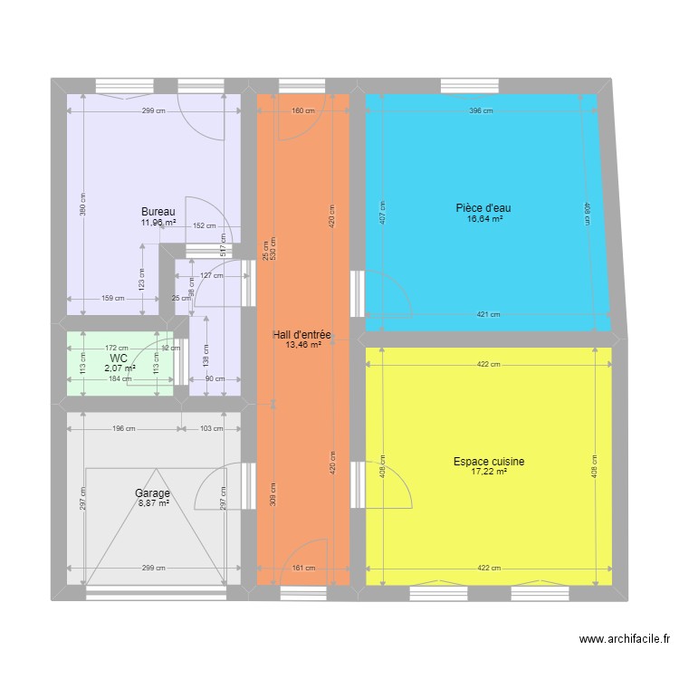 Nicolas Arnold 61 loc David . Plan de 6 pièces et 70 m2