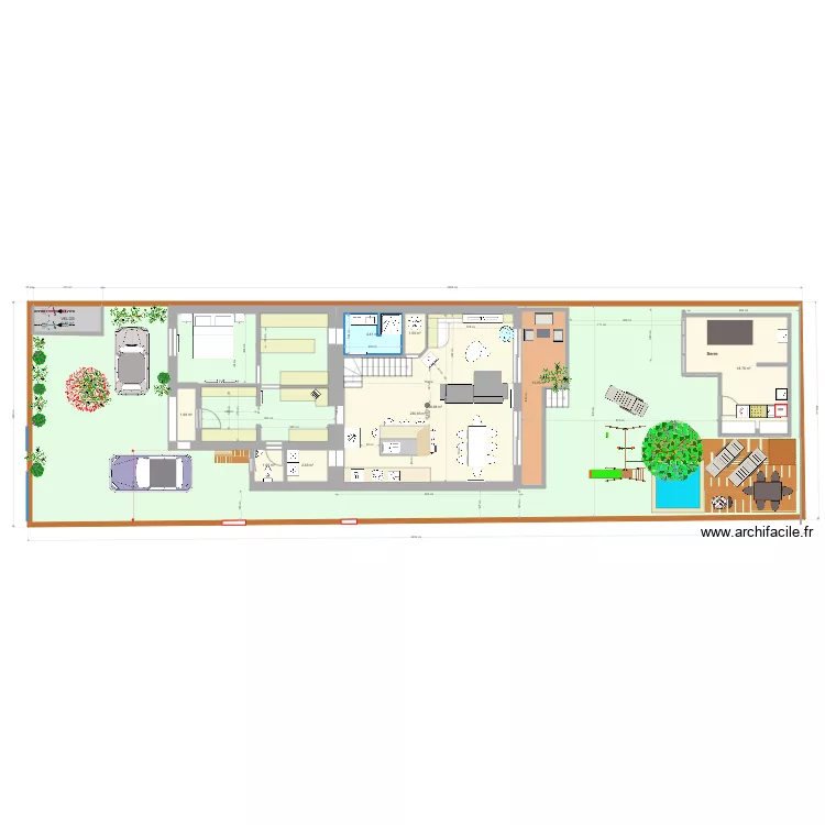 Projet 20201225 Cuisine bar salon. Plan de 