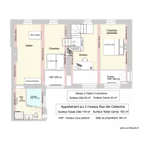 Appartement  Duplex Ste Catherine version portes