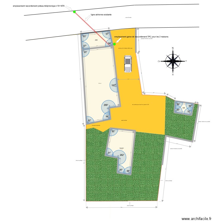 401 Villatte 44520 Issé plan de masse raccordement téléphonique. Plan de 0 pièce et 0 m2