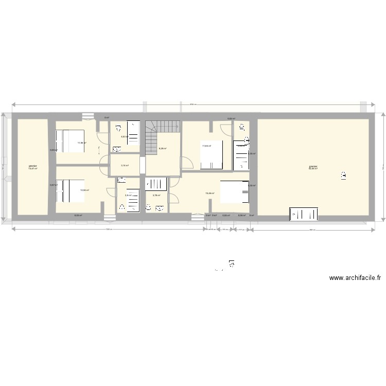 colas 1911 21. Plan de 30 pièces et 354 m2