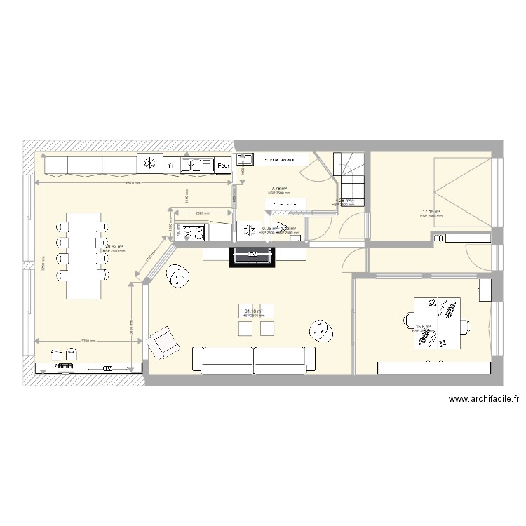 100 Rez de chaussée . Plan de 0 pièce et 0 m2