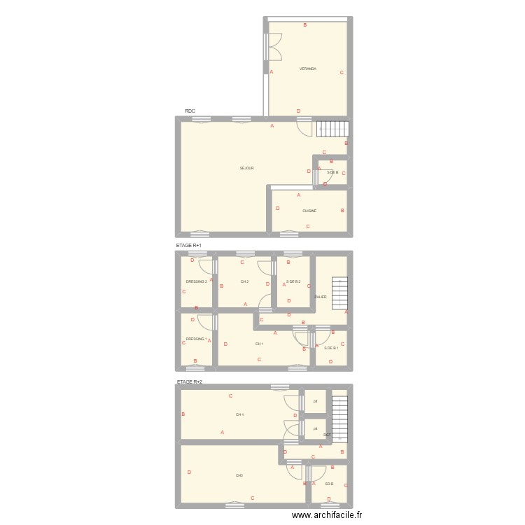 FLEUROT. Plan de 17 pièces et 159 m2