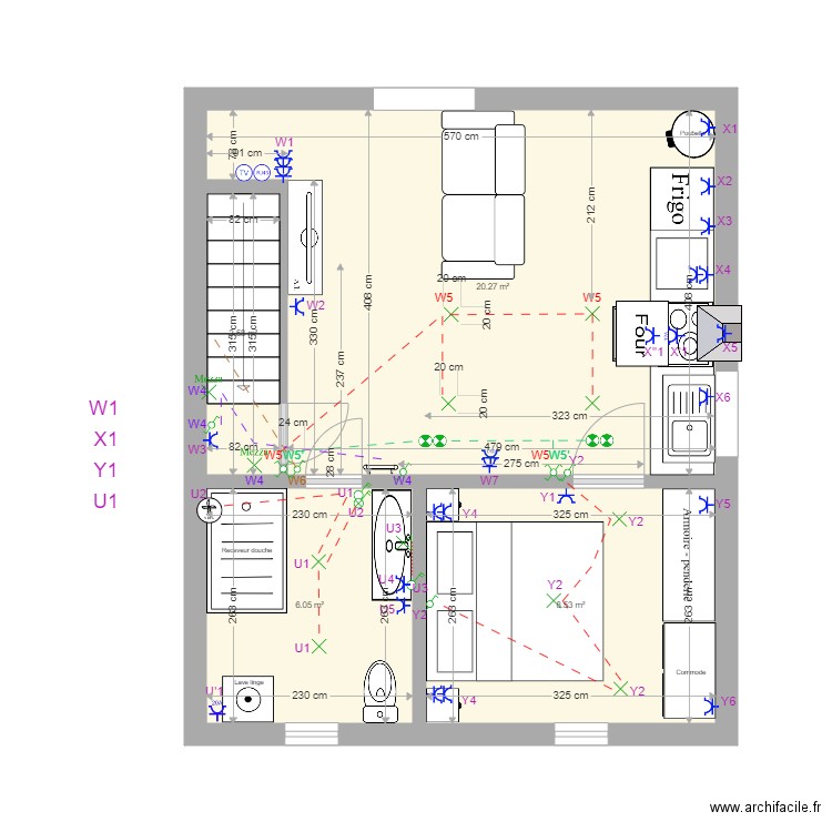 Gîte Schéma électrique. Plan de 0 pièce et 0 m2