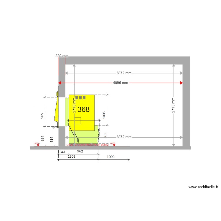 COUPE EXISTANT CARNOUX EN PROVENCE 368. Plan de 0 pièce et 0 m2