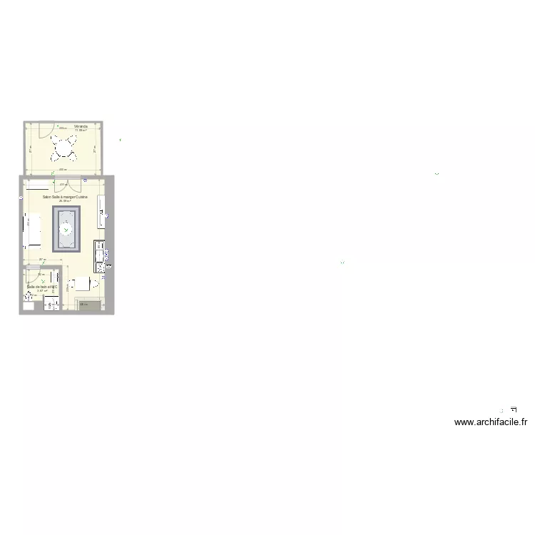 Projet Reignac studio veranda. Plan de Projet Reignac studio veranda. Plan de