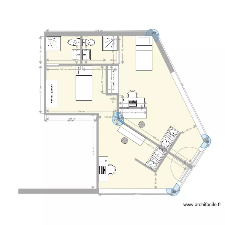 Chambres dans pharmacie individuelles. Plan de Chambres dans pharmacie individuelles. Plan de