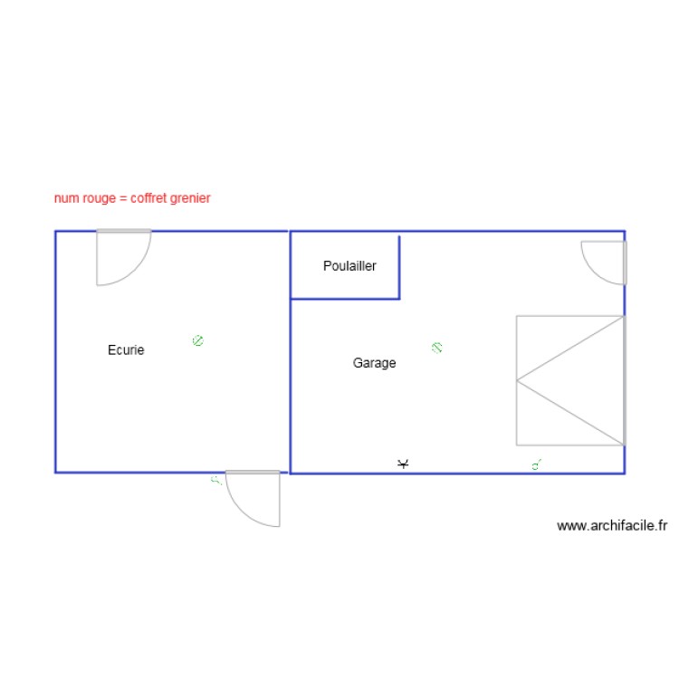 Ecurie et Garage. Plan de 0 pièce et 0 m2
