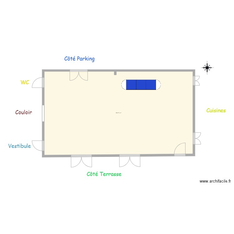 Salle chateau Flojague. Plan de 0 pièce et 0 m2