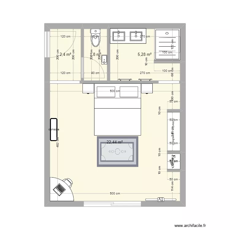 version finale 2 chambre. Plan de 