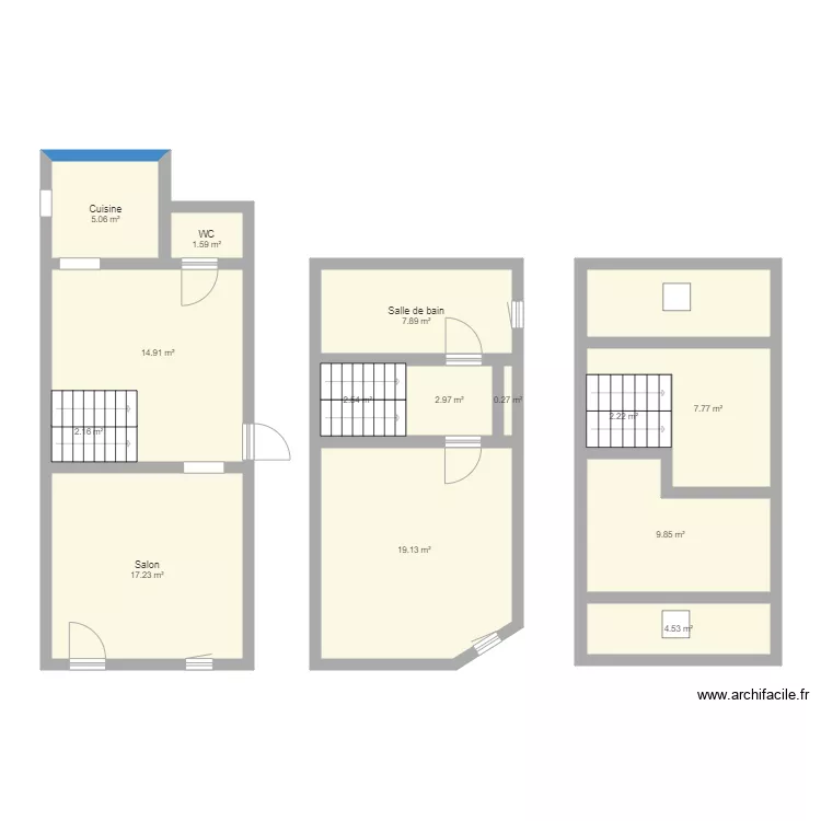 Maison chang&eacute;. Plan de 