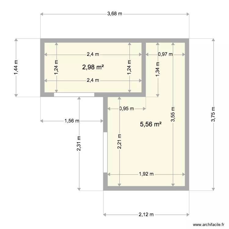 CHAMBRE FROIDE. Plan de 
