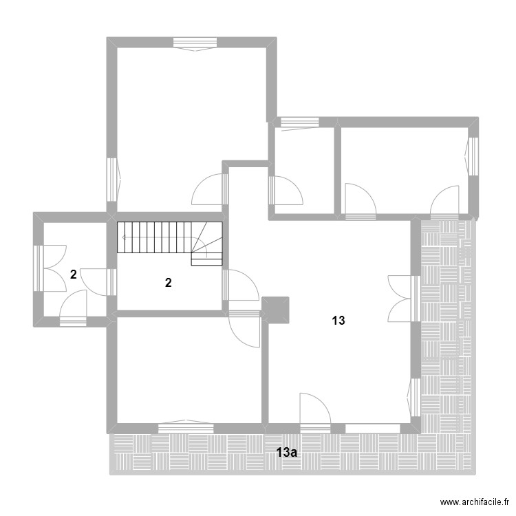 Rez de Chaussée - MAZEMBRAZ 16.08. Plan de 8 pièces et 71 m2