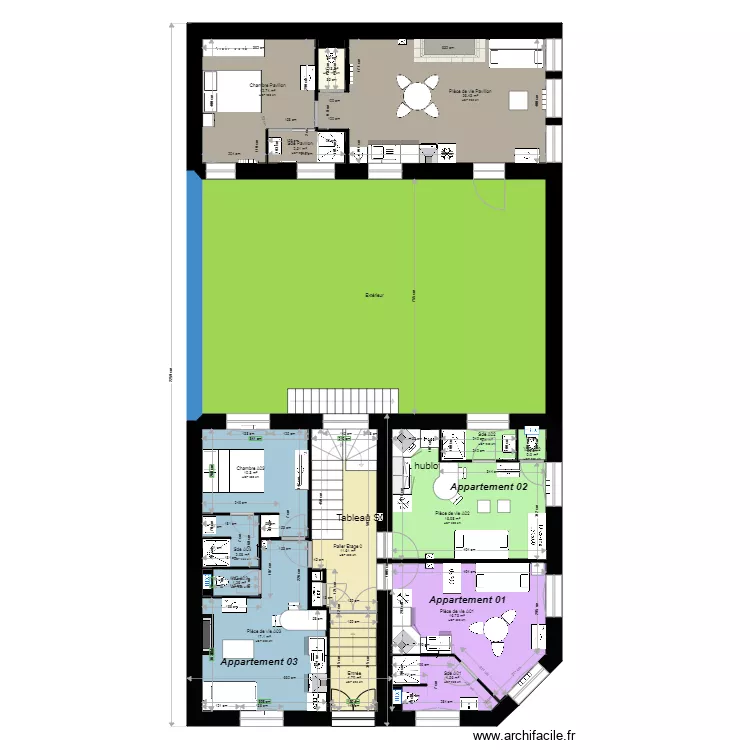 NATIONALE V6 10 apparts. Plan de 