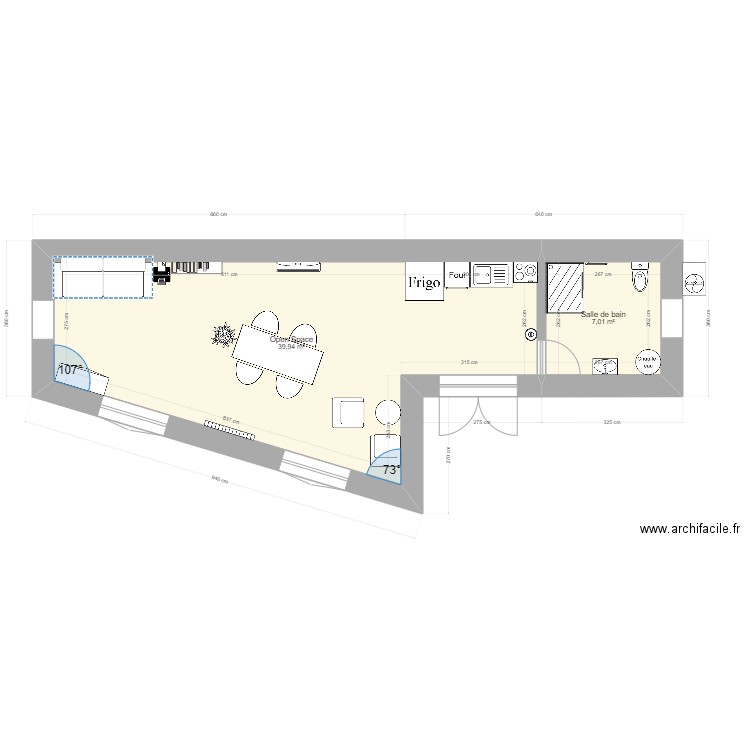 PLAN AU 09/05/2023. Plan de 2 pièces et 47 m2