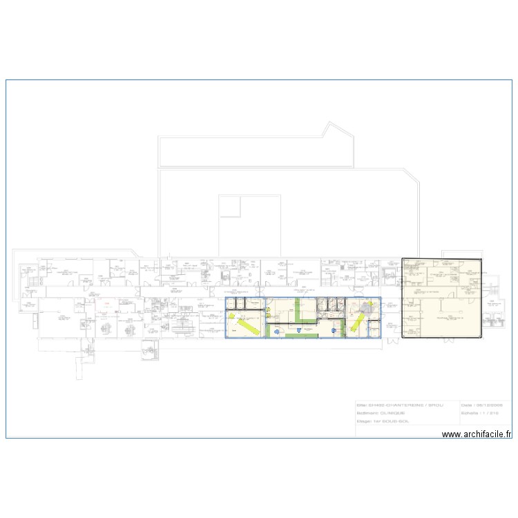 BROU 2EME. Plan de 13 pièces et 366 m2