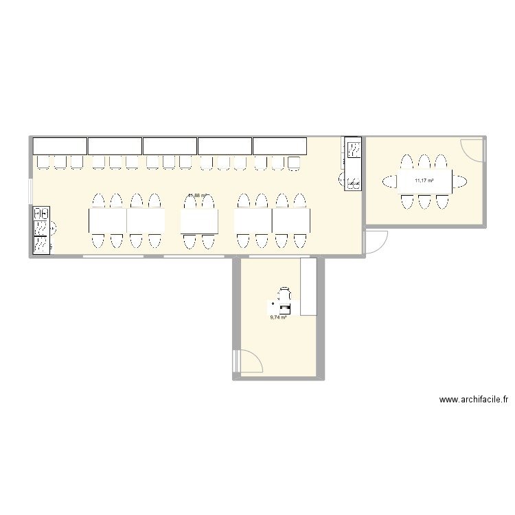 Plan réfectoire & salle reunion Hordain V3. Plan de 0 pièce et 0 m2