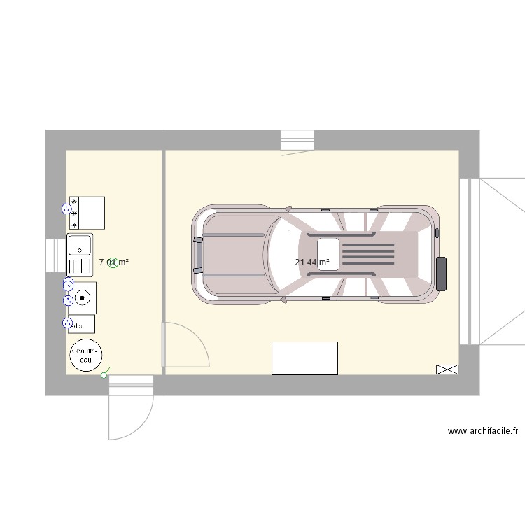 Cellier et Garage. Plan de 0 pièce et 0 m2