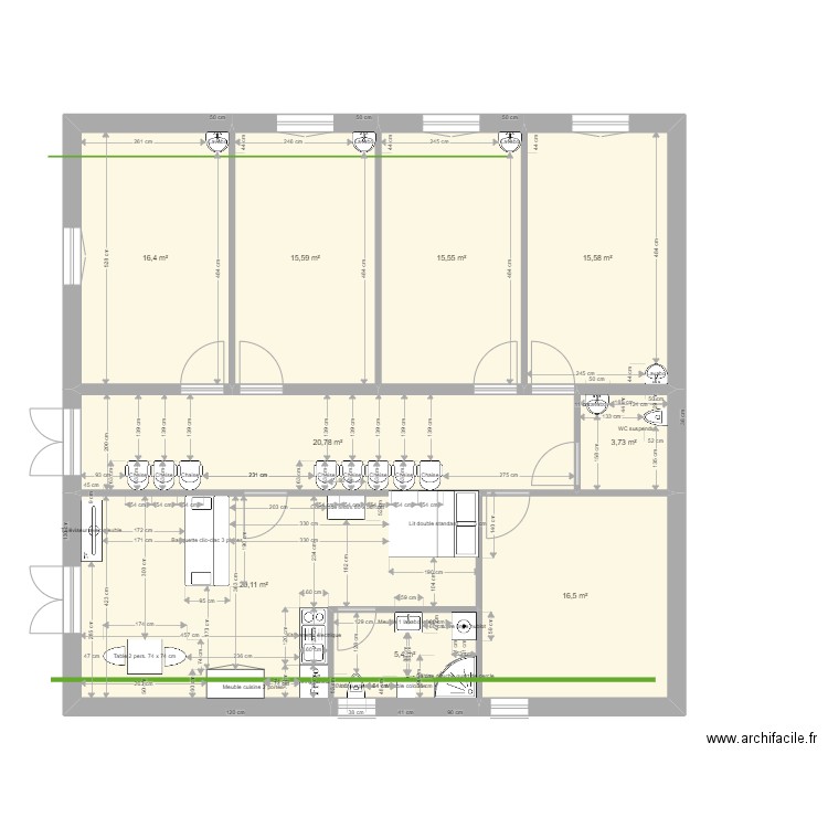 Sous-Sol SCI Remi. Plan de 9 pièces et 139 m2