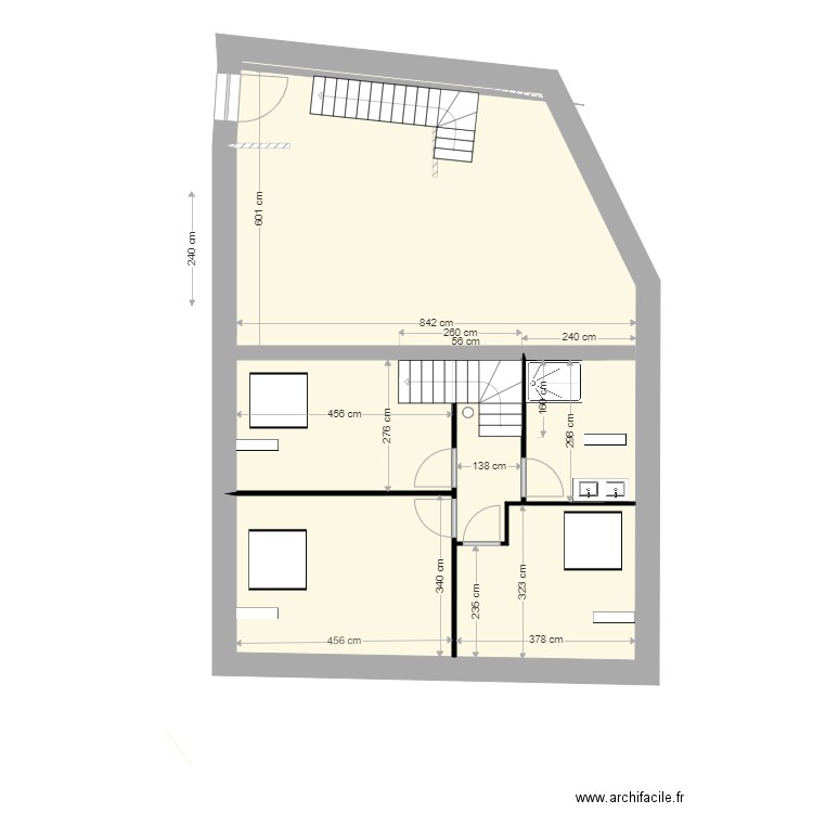 Plan remise  1 er etage  V8  06/05/2022. Plan de 2 pièces et 93 m2