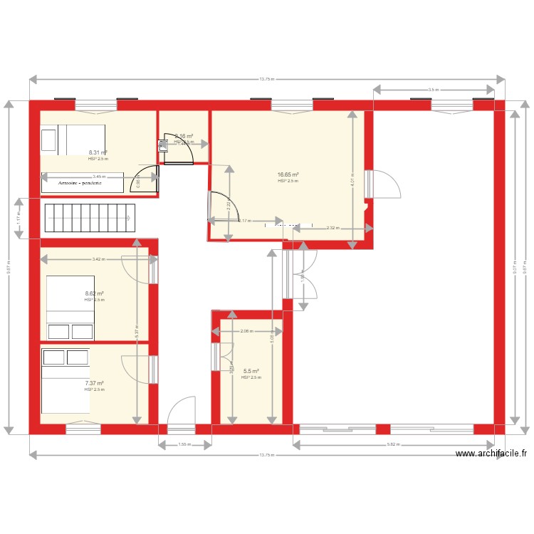 AMENAGEMENT DE COMBLES. Plan de 0 pièce et 0 m2