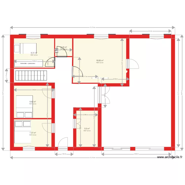 AMENAGEMENT DE COMBLES. Plan de 