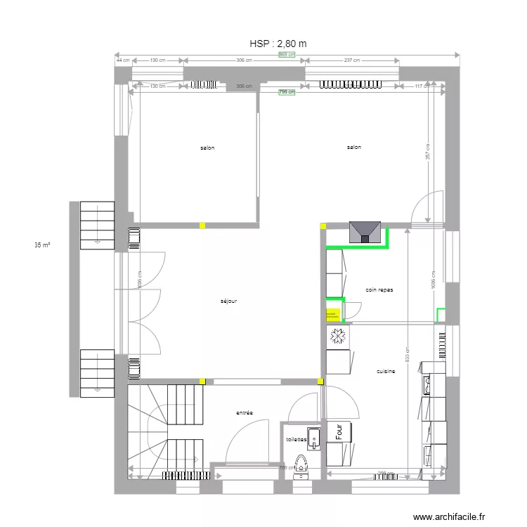 Enghien rez de chauss&eacute;e 07 12 2020 . Plan de 