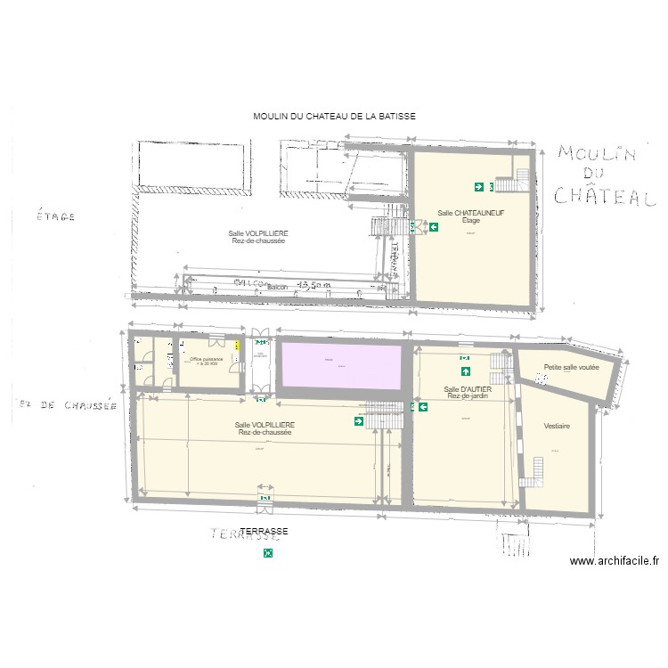 Moulin La Batisse. Plan de 0 pièce et 0 m2