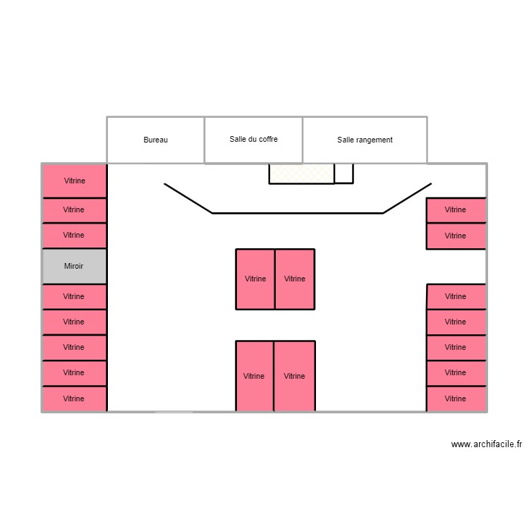 Architecture Boutique Tentation Or . Plan de 25 pièces et 72 m2