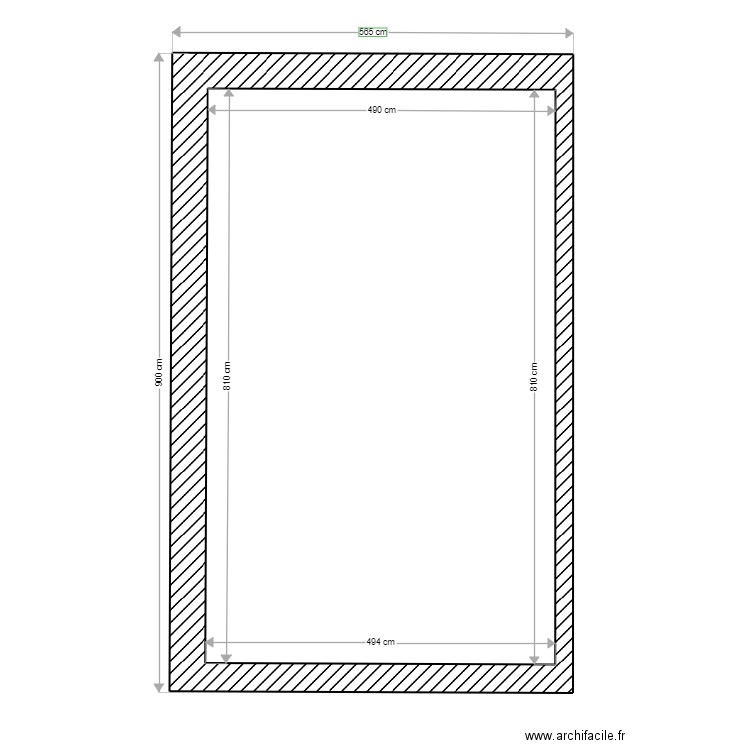 plan rdc  ouverture actuel  geoffroy. Plan de 1 pièce et 40 m2