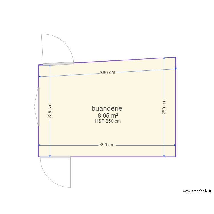 buanderie . Plan de 0 pièce et 0 m2