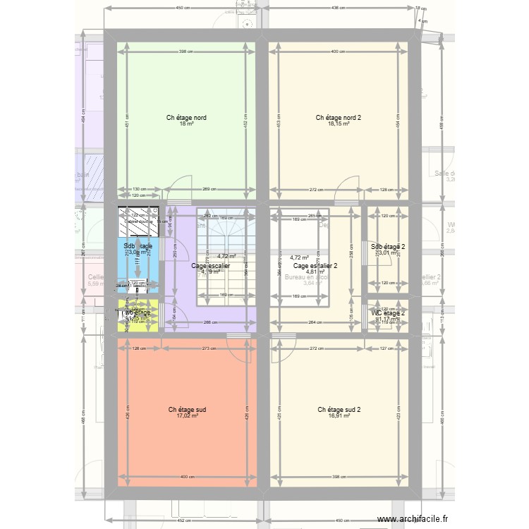 mimosa 2. Plan de 30 pièces et 346 m2