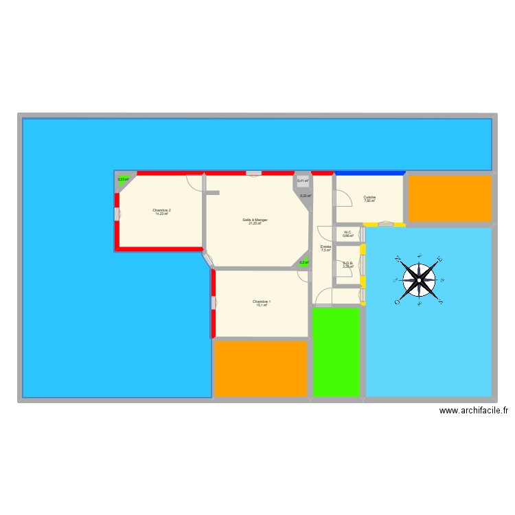 Plan Seth (10). Plan de 16 pièces et 296 m2