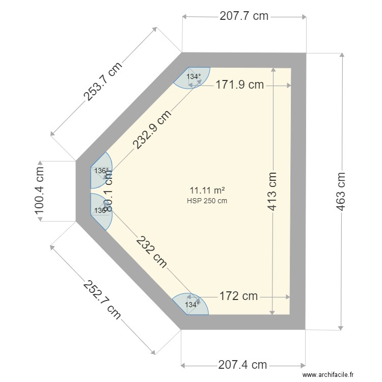 PATIO. Plan de 1 pièce et 11 m2