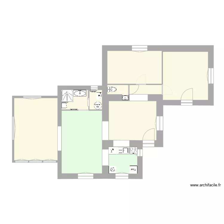 Maison modifi&eacute;e 3. Plan de 