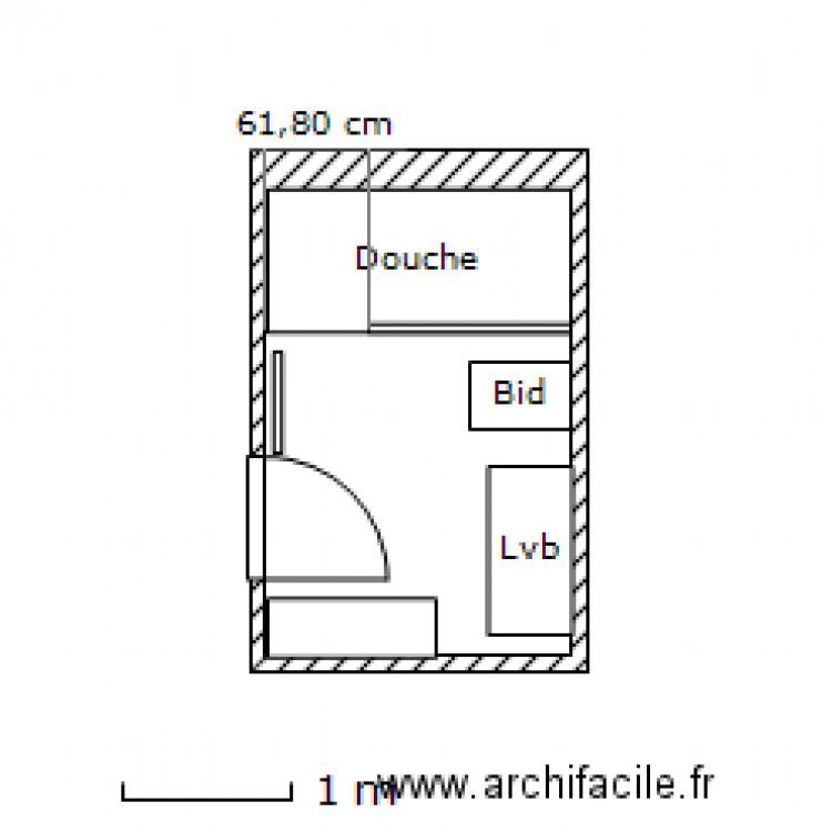 Sdb Pierrette. Plan de 0 pièce et 0 m2