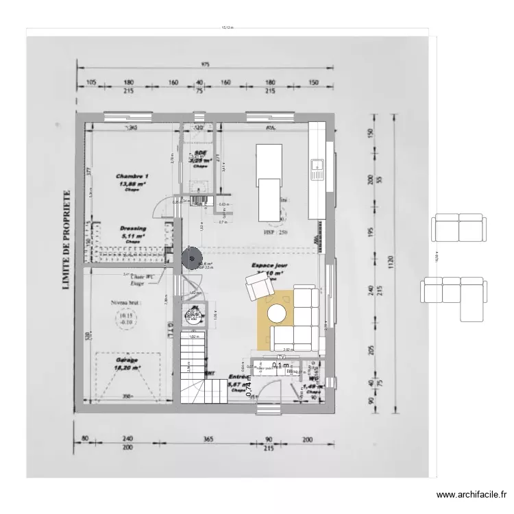 St Drézéry2. Plan de 3 Pièces et 94 m² St Drézéry2. Plan de 3 Pièces et 94 m²