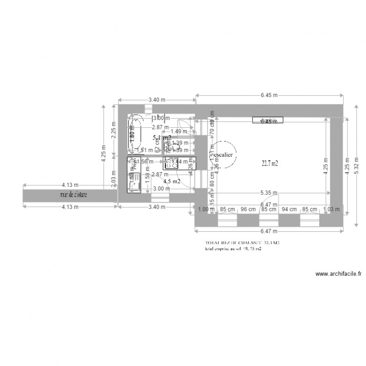 maison potager rez chaussee. Plan de 0 pièce et 0 m2