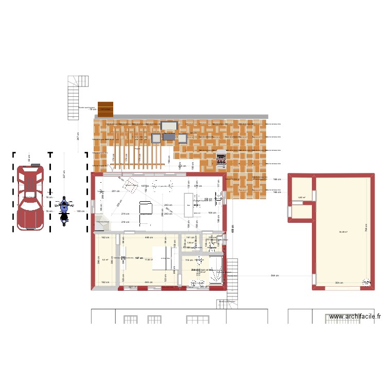 abegondo base 33. Plan de 7 pièces et 74 m2