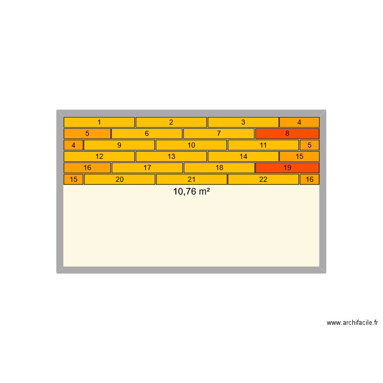 Garage. Plan de 1 pièce et 11 m2