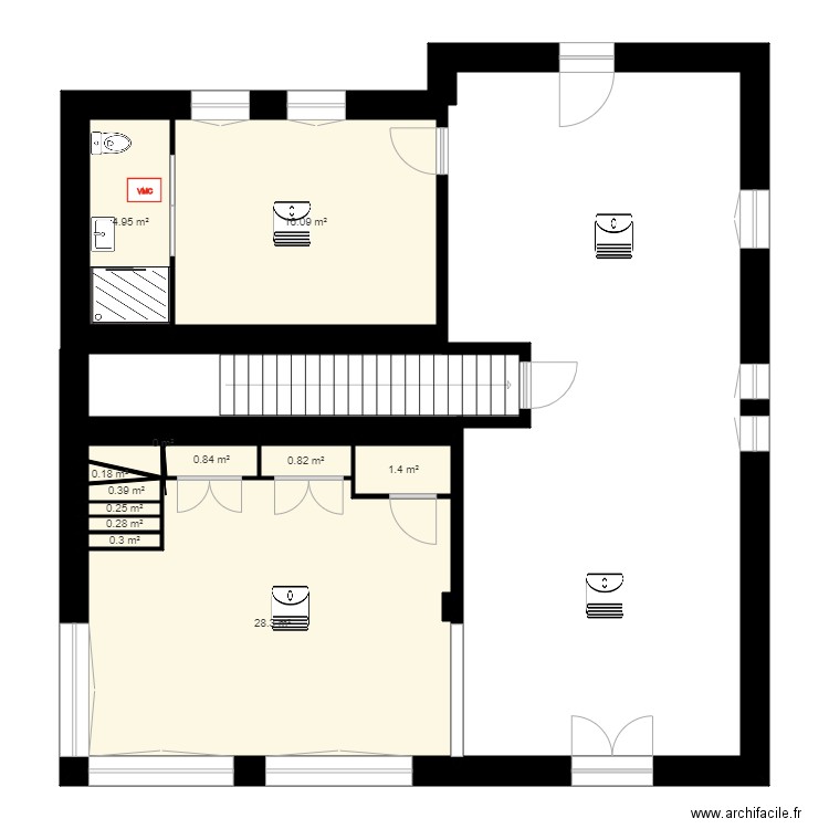 Thomas. Plan de 12 pièces et 54 m2