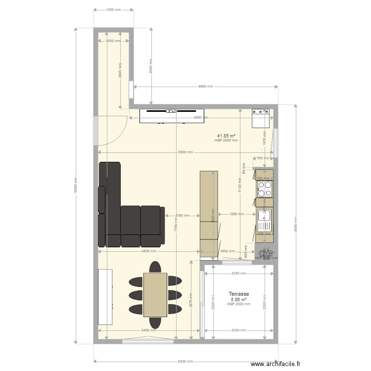 Salon Ramiers. Plan de 0 pièce et 0 m2