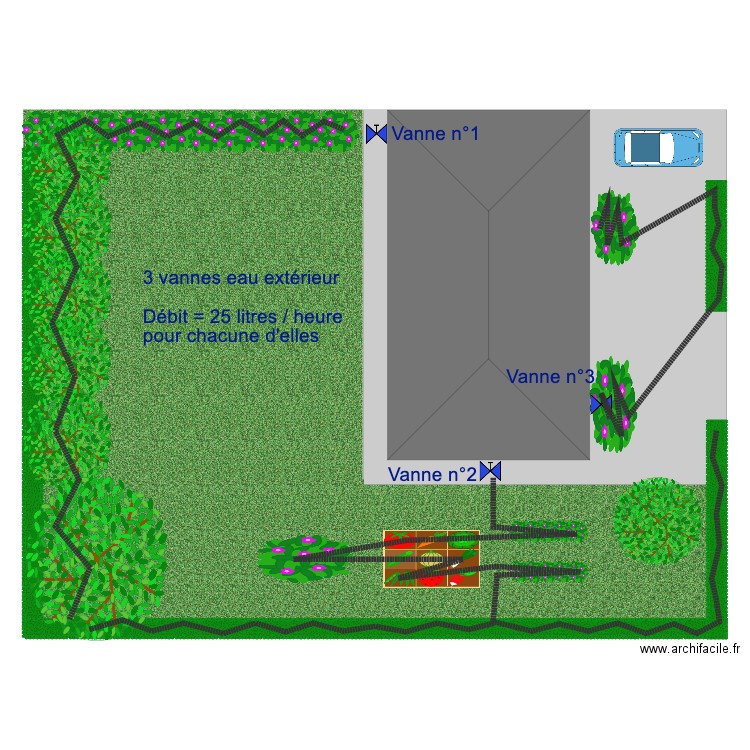 Jardin Arrosage 3. Plan de 0 pièce et 0 m2